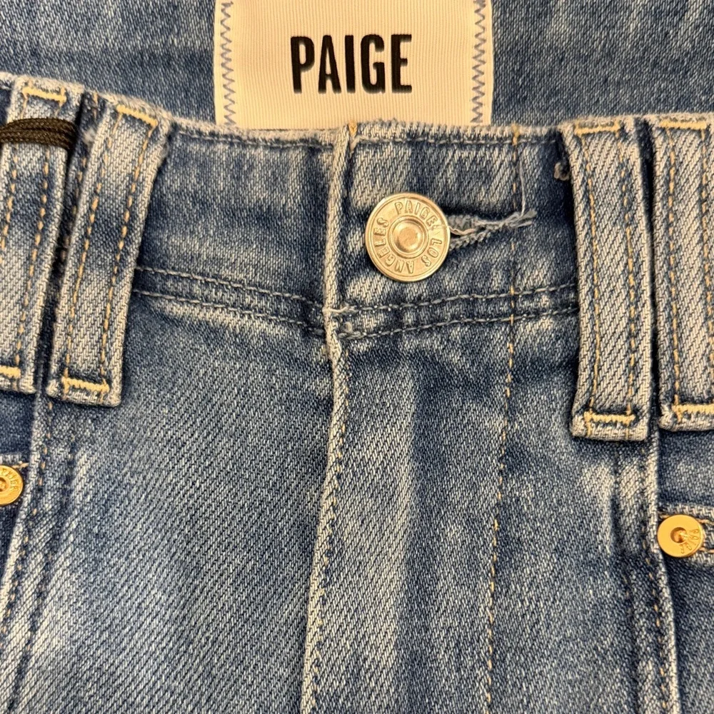 PAIGE Anessa High-Rise jeans with cropped wide leg and Raw Hem - size 26 - NWT - Picture 6 of 14